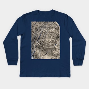 The Enigma Ape: An Uncanny Gorilla Meme Template Kids Long Sleeve T-Shirt